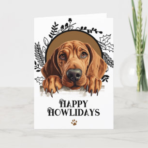 Happy Howlidays Redbone Coonhound Dog Weihnachten