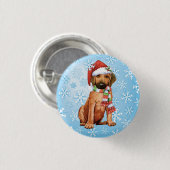 Happy Howlidays Rhodesian Ridgeback Button (Vorne & Hinten)