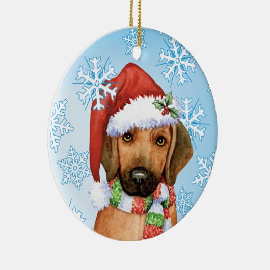 Happy Howlidays Rhodesian Ridgeback Keramik Ornament (Rechts)