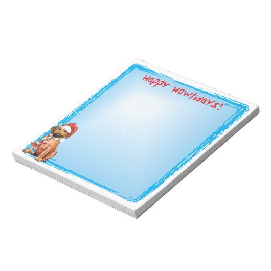 Happy Howlidays Rhodesian Ridgeback Notepad Notizblock (Rotiert)
