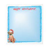 Happy Howlidays Rhodesian Ridgeback Notepad Notizblock (Vorderseite)