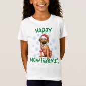 Happy Howlidays Rhodesian Ridgeback T - Shirt (Vorderseite)