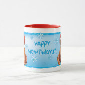 Happy Howlidays Rhodesian Ridgeback Tasse (Zentrum)