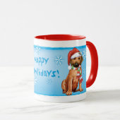Happy Howlidays Rhodesian Ridgeback Tasse (VorderseiteRechts)