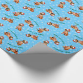 Happy Howlidays Rhodesian Ridgeback Wrapping Paper Geschenkpapier (Ecke)
