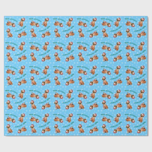 Happy Howlidays Rhodesian Ridgeback Wrapping Paper Geschenkpapier (Flach)