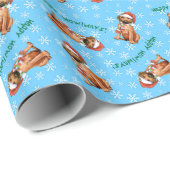 Happy Howlidays Rhodesian Ridgeback Wrapping Paper Geschenkpapier (Rolleneckpunkt)
