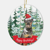 Happy Howlidays Rottweiler Hund Weihnachtsschmuck (Links)