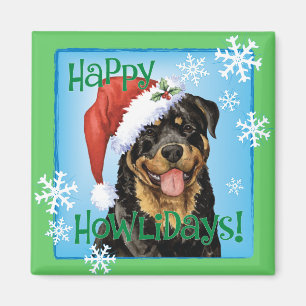Happy Howlidays Rottweiler Magnet