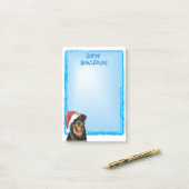 Happy Howlidays Rottweiler Post-it Klebezettel (Auf Schreibtisch)