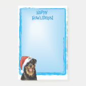 Happy Howlidays Rottweiler Post-it Klebezettel (Vorderseite)