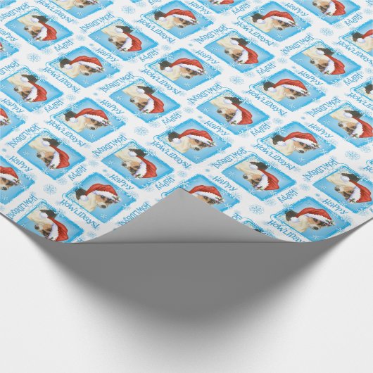 Happy Howlidays Russell Terrier Geschenkpapier (Ecke)