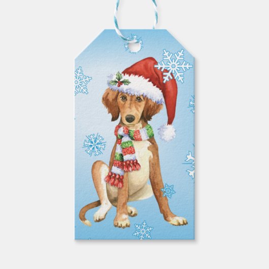 Happy Howlidays Saluki Geschenkanhänger (Vorderseite)