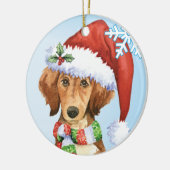 Happy Howlidays Saluki Keramik Ornament (Links)