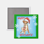 Happy Howlidays Saluki Magnet (Vorderseite/Rückseite)