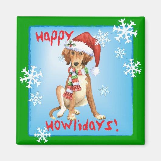 Happy Howlidays Saluki Magnet (Vorne)