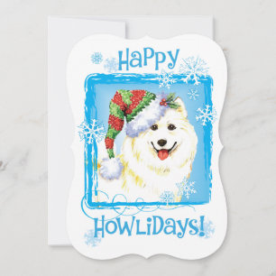 Happy Howlidays Samoyed Feiertagskarte
