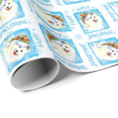 Happy Howlidays Samoyed Geschenkpapier (Rolleneckpunkt)