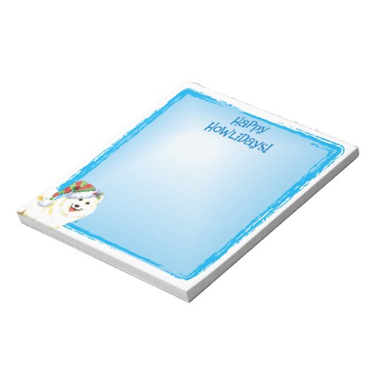 Happy Howlidays Samoyed Notizblock (Rotiert)