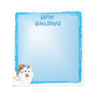 Happy Howlidays Samoyed Notizblock