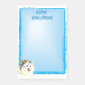 Happy Howlidays Samoyed Post-it Klebezettel (Vorderseite)