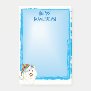 Happy Howlidays Samoyed Post-it Klebezettel