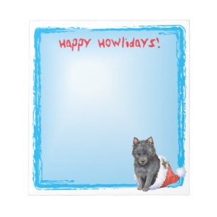 Happy Howlidays Schipperke Notizblock