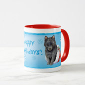 Happy Howlidays Schipperke Tasse (VorderseiteRechts)