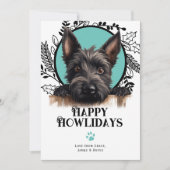 Happy Howlidays Scottish Terrier Dog Weihnachten (Vorderseite)