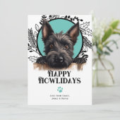 Happy Howlidays Scottish Terrier Dog Weihnachten (Stehend Vorderseite)