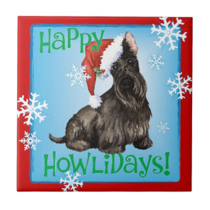 Happy Howlidays Scottish Terrier Fliese