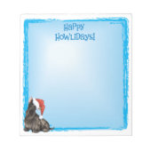 Happy Howlidays Scottish Terrier Notizblock (Vorderseite)