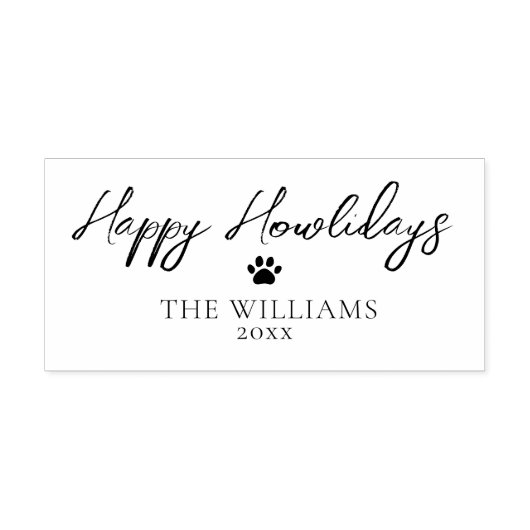 Happy Howlidays Script Personalisierte Weihnachten Permastempel (Design)