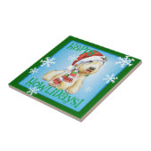 Happy Howlidays Sealyham Terrier Fliese (Seite)