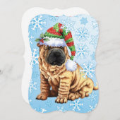 Happy Howlidays Shar-Pei Feiertagskarte (Vorne/Hinten)