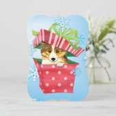 Happy Howlidays Sheltie Feiertagskarte (Stehend Vorderseite)