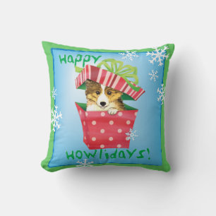 Happy Howlidays Sheltie Kissen