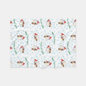 Happy Howlidays Shih Tzu Fleece Blanket (Vorderseite (Horizontal))