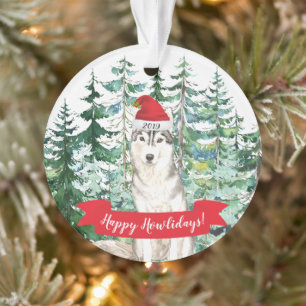 Happy Howlidays Siberischer Husky Hund Weihnachten Ornament