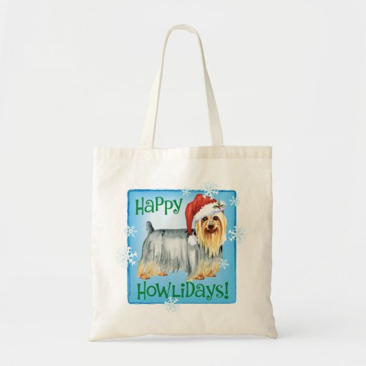 Happy Howlidays Silky Terrier Tragetasche (Vorne)
