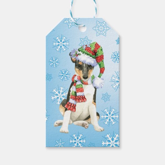 Happy Howlidays Smooth Collie Geschenkanhänger (Vorderseite)