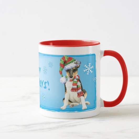 Happy Howlidays Smooth Collie Tasse (Rechts)