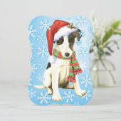 Happy Howlidays Smooth Fox Terrier Feiertagskarte (Stehend Vorderseite)