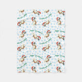 Happy Howlidays Smooth Fox Terrier Fleecedecke (Vorderseite)