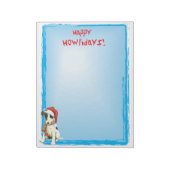Happy Howlidays Smooth Fox Terrier Notizblock (Rotiert)