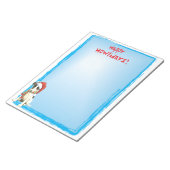 Happy Howlidays Smooth Fox Terrier Notizblock (angewinkelt)