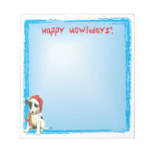 Happy Howlidays Smooth Fox Terrier Notizblock (Vorderseite)