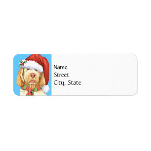 Happy Howlidays Spinone Italiano Adressetikett