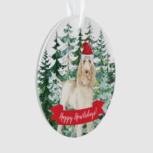 Happy Howlidays Spinone Italiano Weihnachten Ornament (Vorderseite)