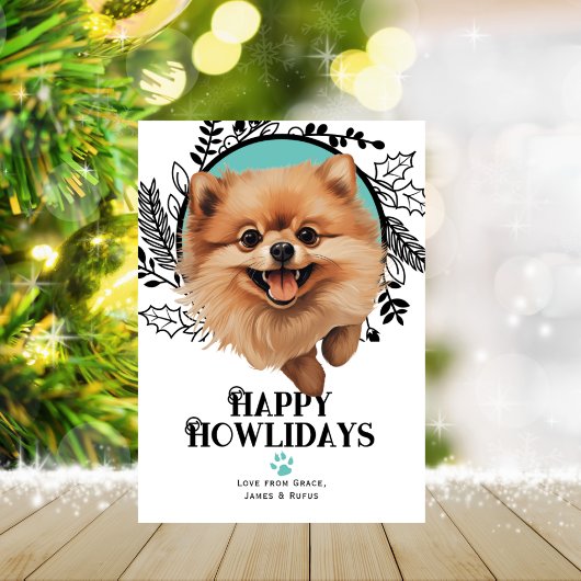 Happy Howlidays Spitz Weihnachten